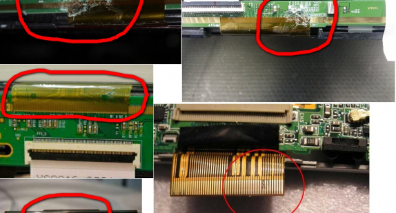 Всевозможные поломки шлейфа матрицы